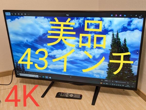美品 JAPANNET 43インチ 液晶モニター JN-VT4300UHDR