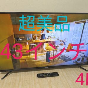 超美品 Hisense 43インチ 4K 液晶テレビ 43F68E 43型