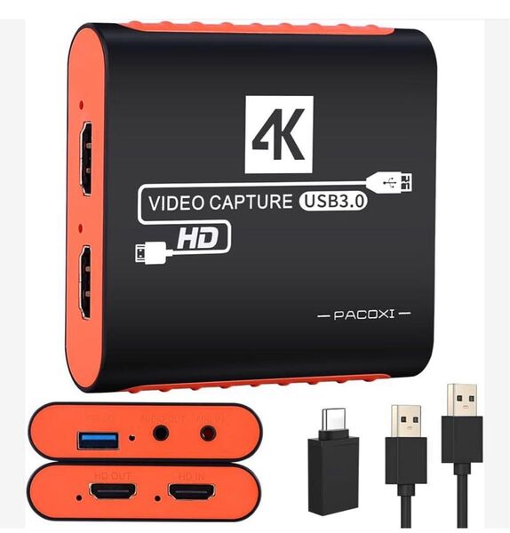 キャプチャーボード4K HDMI パススルー1080P Switch対応