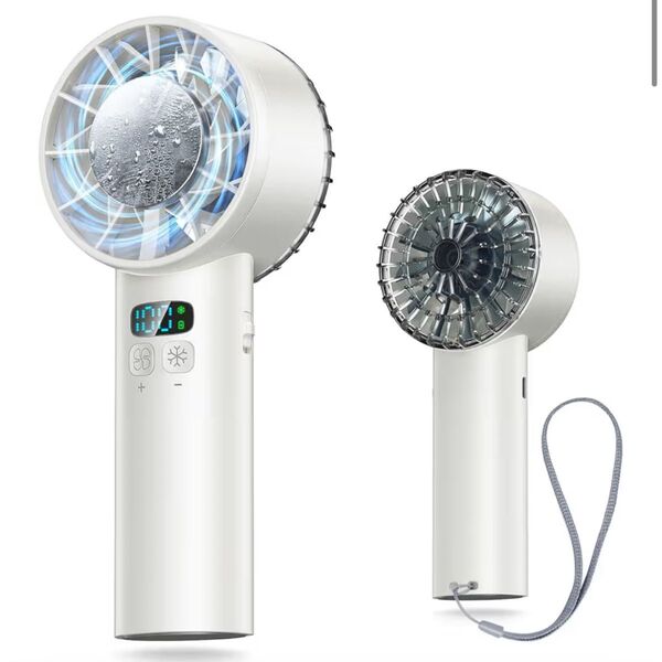 ハンディファン 携帯扇風機 手持ち扇風機 冷却プレート 100段階 大風量 6000mah