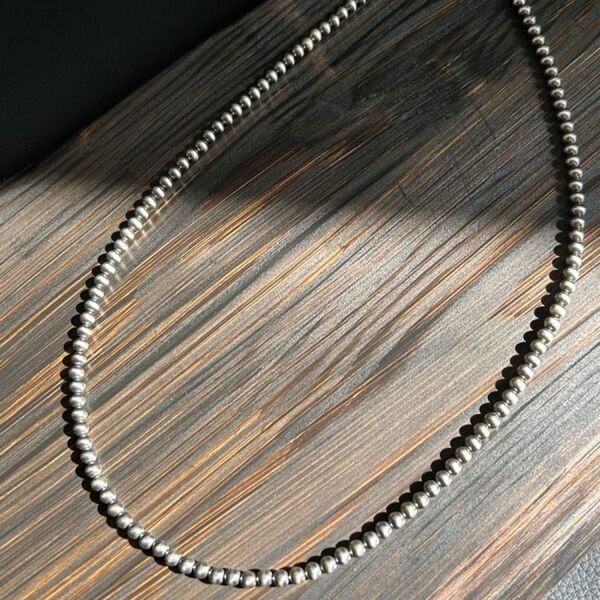 ナバホパール ナバホパールネックレス シルバーアクセサリー シルバー925 スターリングシルバー 4mm 50cm