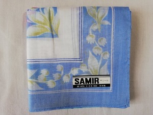 【正規品】SAMIR ／ サミール ハンカチ ブルー 花柄 yh-2406