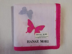 【正規品】HANAE MORI / ハナエ モリ ハンカチ ピンク チョウ柄 yh-2484