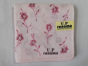 【正規品】U.P renoma / ユーピーレノマ ハンカチ ピンク 花柄 yh-1553