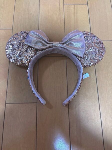 ディズニー スパンコール ミニー カチューシャ TDR ミニーマウス ピンク