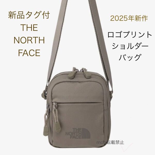 THE NORTH FACE 新品タグ付 ノースフェイス ロゴプリント ショルダーバッグ Beige