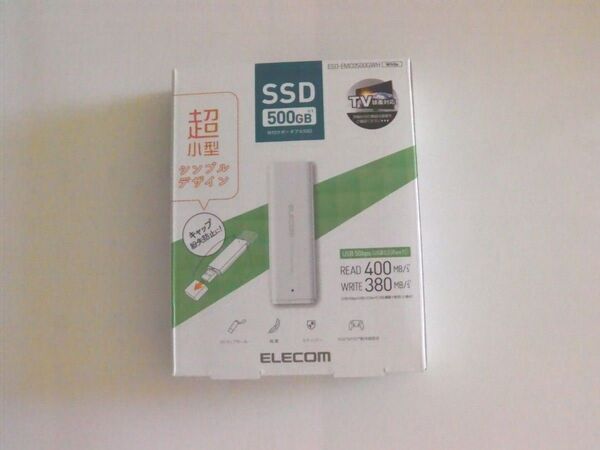 エレコム ELECOM SSD 外付けポータブルSSD ESD-EMC0500GWH 500GB 未開封新品