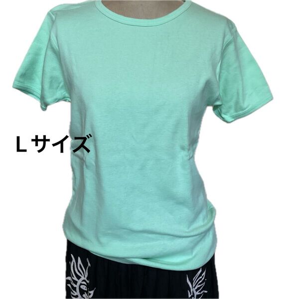 半袖 Tシャツ レディース ペパーミントグリーン L 無地