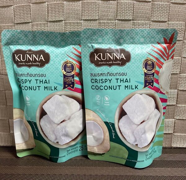 KUNNA クンナ Crispy Thai Coconut Milk クリスピー タイ ココナッツミルク 25g 2袋