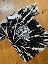 ★ ED HARDY エドハーディー　半袖プリントTシャツ　タイダイ　M 新品　0740 トラ　黒ベージュ　メンズ_画像1