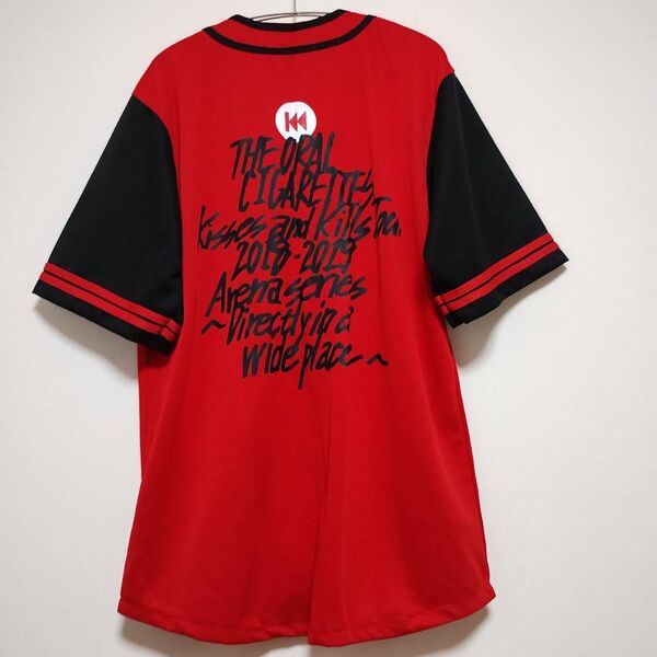 ★THE ORAL CIGARETTES★ オーラル KKツアー ベースボールTシャツ 赤黒