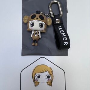 超フォロー割 ILEMER ハッピーチャーム ゴールド ラメ キーホルダー