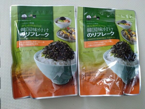 韓国味付けのりフレーク 80g 2袋 コストコ