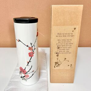 新品 Jang-i ステンレスボトル 水筒 タンブラー 梅 500ml 螺鈿細工
