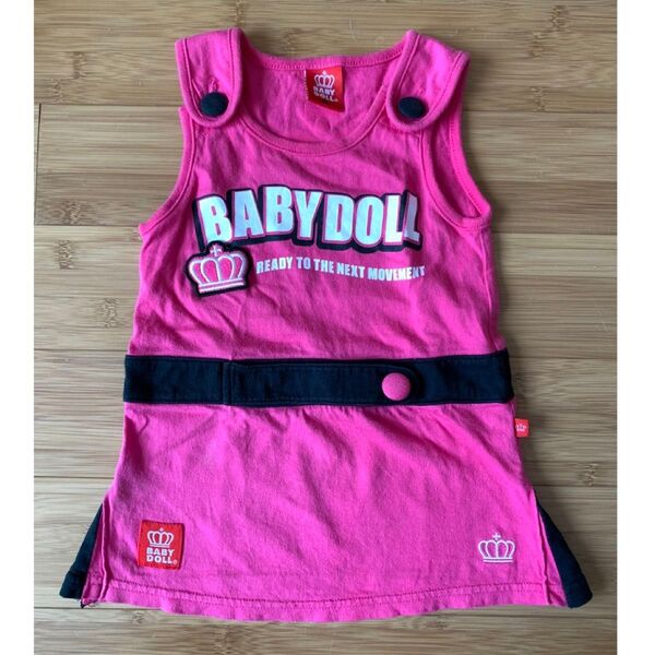 BABY DOLL ベビードール ワンピース 80 ピンク 肩ボタン