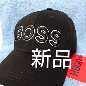 ★HUGO BOSS キャップ大谷 ブラック 海外正規品 フリーサイズ ユニセックス 新品 未使用 人気 ヒューゴボス タグ付