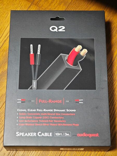 audioquest Q2/3M/B (3.0mペア両端バナナプラグ付) スピーカーケーブル オーディオクエスト Q2