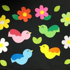 壁面飾り 幼稚園 保育園 壁面 花 鳥