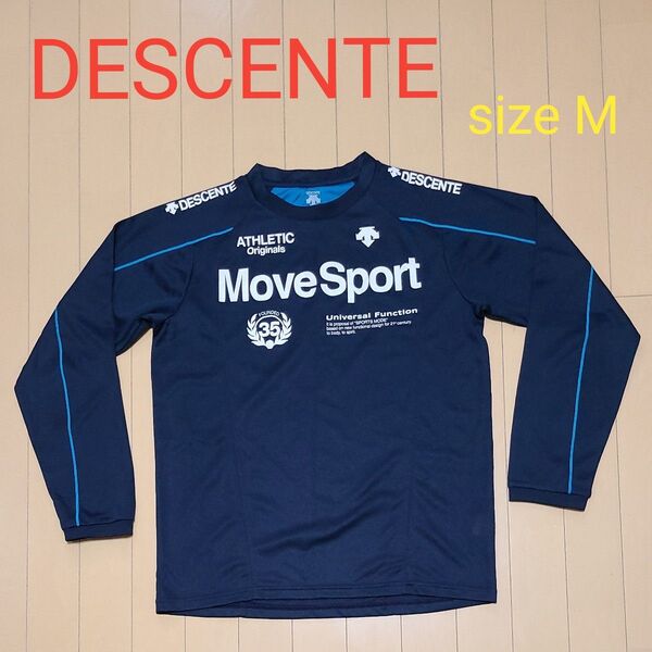 DESCENTE デサント 長袖 プラクティスシャツ Mサイズ ネイビー サッカー・フットサル 練習着