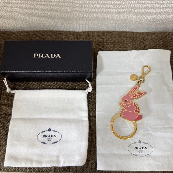 【正規品】PRADA プラダ うさぎ キーリング キーホルダー ラビット