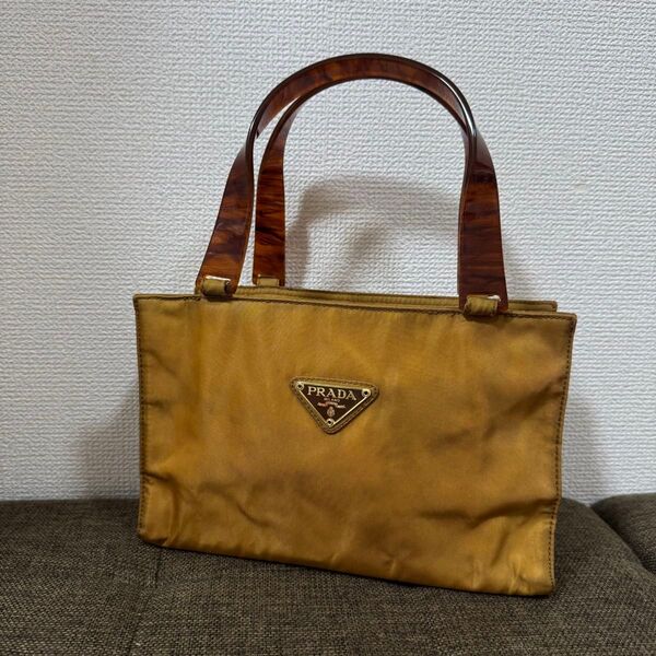 PRADA プラダ ハンドバッグ トートバッグ 手提げバッグ ナイロン べっ甲