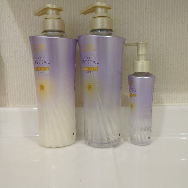 LUX スーパーリッチクリスタルマルチダメージリペアシャンプー・トリートメント&ヘアオイル 3点セット