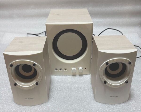 ELECOM 2.1chマルチメディアスピーカー ホワイト MS-131WH