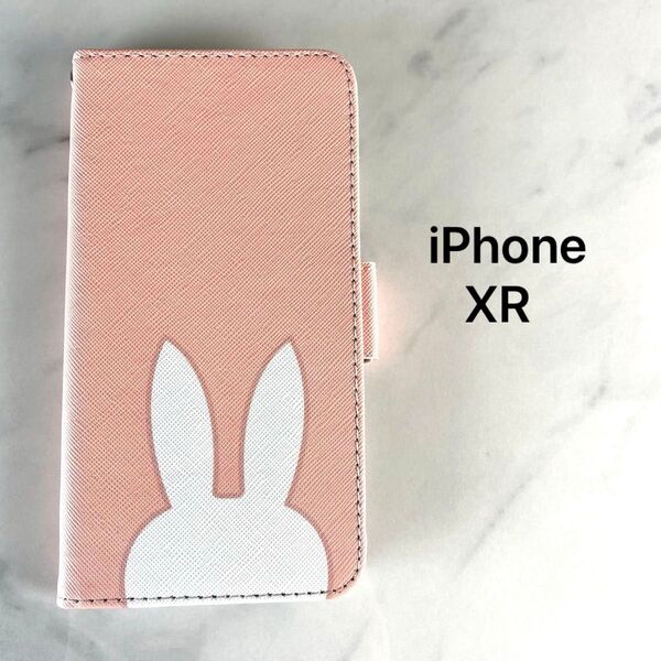 iPhone XR ケース 手帳型可愛いストラップ付 スタンド機能付 マグネット開閉 カード収納 ピンク