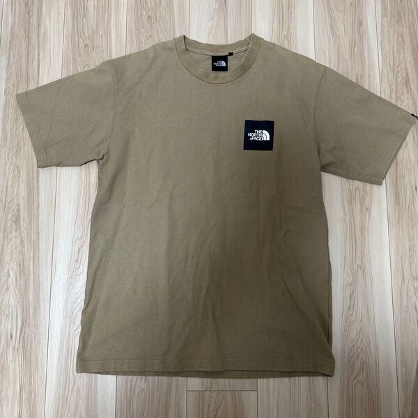 THE NORTH FACE ノースフェイス 半袖 Tシャツ スクエアロゴ Tシャツ ベージュ XLサイズ