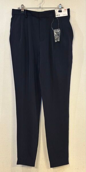 新品◆ユニクロ ドレープジョガーパンツ Lサイズ 丈長め ネイビー