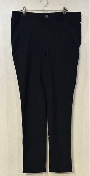 ⑦美品◆裏起毛 黒 ロングパンツ カジュアルパンツ ストレッチ レギンスパンツ 丈長め 大きいサイズ 3L