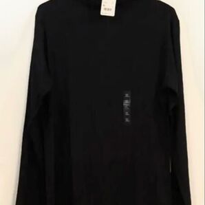 新品◆ユニクロ ドレープ ハイネック タートル Tシャツ