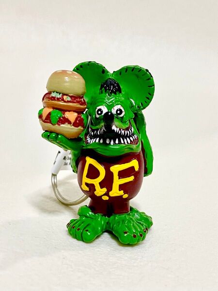 【かわいい】RATFINK 3D キーホルダー ハンバーガー アメリカン アメトイ エドロス