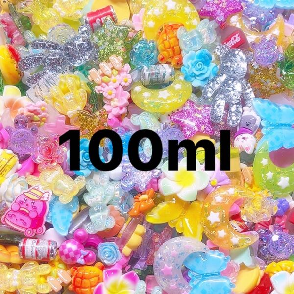 かわいいデコパーツ mix・100ml・激安・ハンドメイドデコレーションホイップデコ盛り・キラキラパーツ
