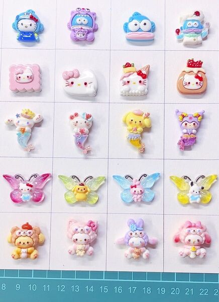 Sanrioデコパーツセット・ハンドメイドデコレーションホイップデコ・サンリオ mix