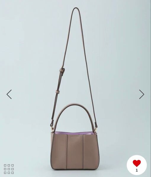 ROPE’ 2WAYワンハンドルフォルムバッグ ポーチ付き グレージュ