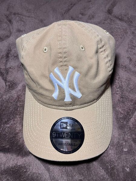 NEW ERA ニューエラ 9TWENTY ヤンキース キャップ ベージュ NYロゴ メンズ レディース 帽子
