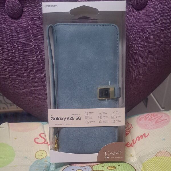 ラスタバナナ Galaxy A25 5G用 VIVIANA手帳型ケース (ライトブルー) 8718GA25BVILBL