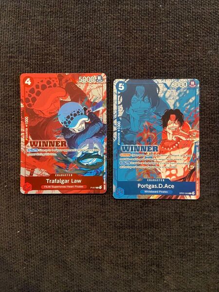 英語版ワンピースカード winner プロモ エース トラファルガーロー セット売り