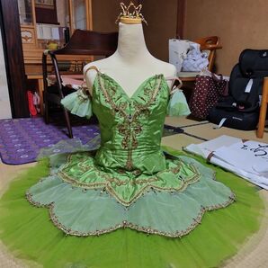 バレエ衣装 グリーン チュチュ 舞台衣装 ダンス