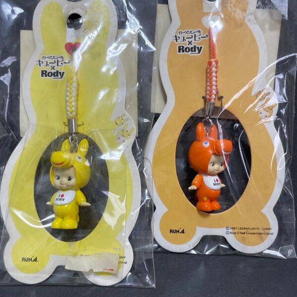 キューピー ロディ コラボ ストラップ 黄色 オレンジ