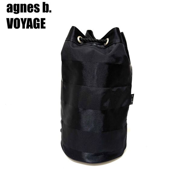 agnes b. VOYAGE アニエスベーボヤージュ巾着 ワンショルダーバッグ 肩掛け ナイロン ブラック