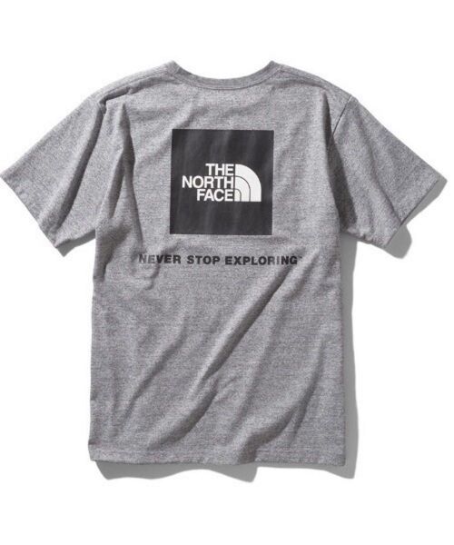 新品 タグ付き ノースフェイス ボックスロゴ Tシャツ グレー Lサイズ THE NORTH FACE 半袖Tシャツ