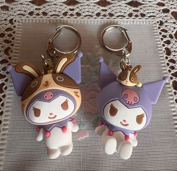 マイメロ クロミ 宇佐美 立体ラバーキーホルダー My Melody KUROMI うさっぴー キーホルダー