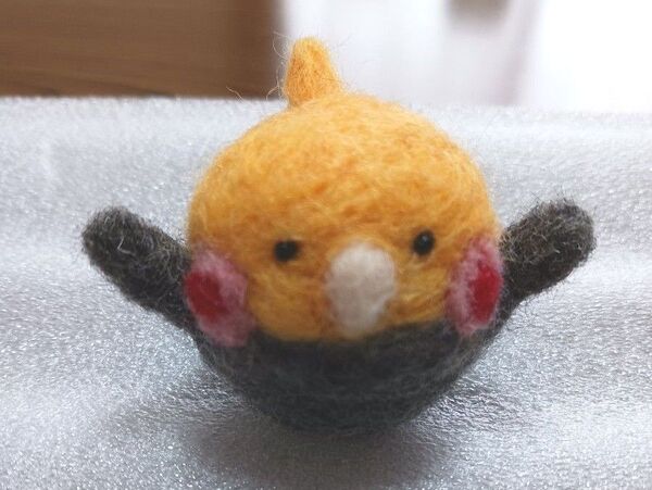 羊毛フェルト作品-オカメインコ