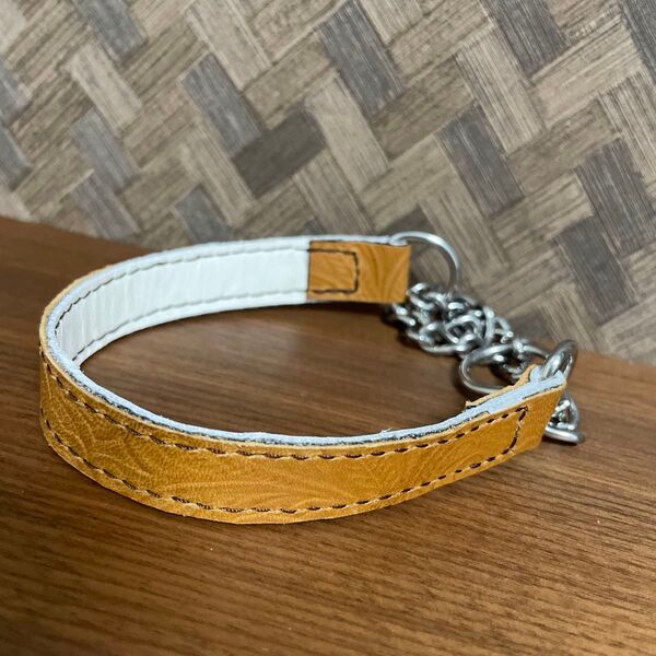 首輪 ハーフチョーク しつけ用 犬用 革製 ペット用首輪 小型犬 中型犬 トレーニング