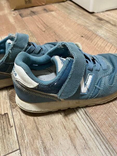 new balance キッズスニーカー ブルー マジックテープ 17cm