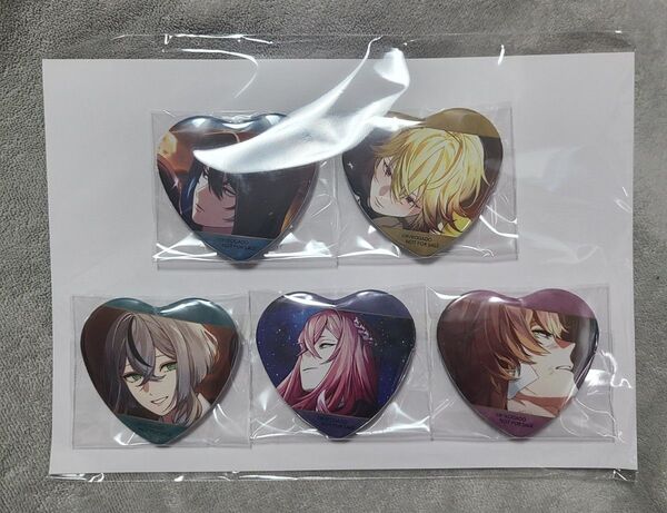 OVER REQUIEMZ ビックカメラ・アニメガ×ソフマップ特典 ハート缶バッチ5個セット