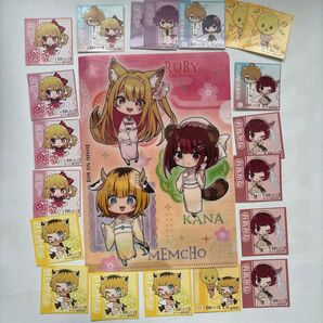 推しの子 ★クリアファイル(ルビー、かな、MEMちょ)★スシローステッカー20枚