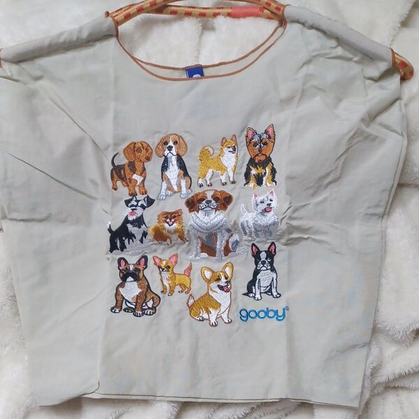 刺繍 可愛い 犬がたくさん エコバッグ トートバッグ